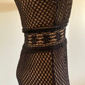 Black Lace Illusion Dress